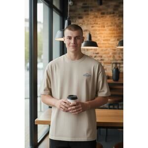 NWT Billabong Men's Graphic T-Shirt  Size Medium Color: Cream